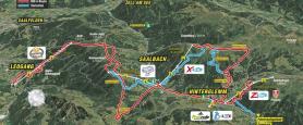 Cyklo mapa oblasti Saalbach Hinterglemm