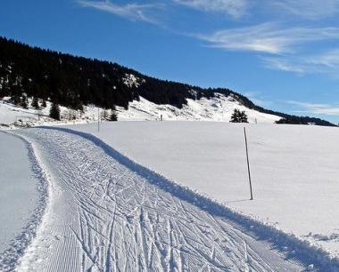 Saalbach a jedna z běžkařských stop