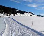 Saalbach a jedna z běžkařských stop